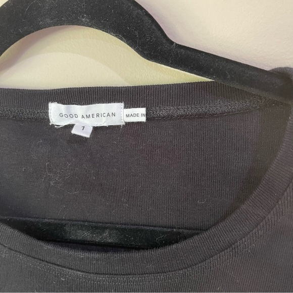 good american black ruched Tank dress Size 1 - Picture 3 of 5